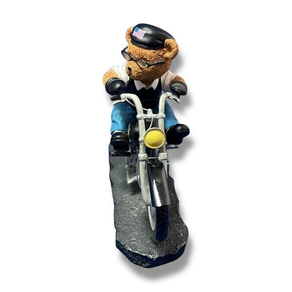 Faithful Fuzzies Freedom’s Ride Bear on Motorcycle 2003 Born To Ride Collection - Picture 5 of 7